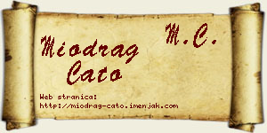 Miodrag Ćato vizit kartica